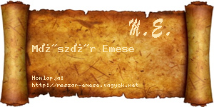 Mészár Emese névjegykártya